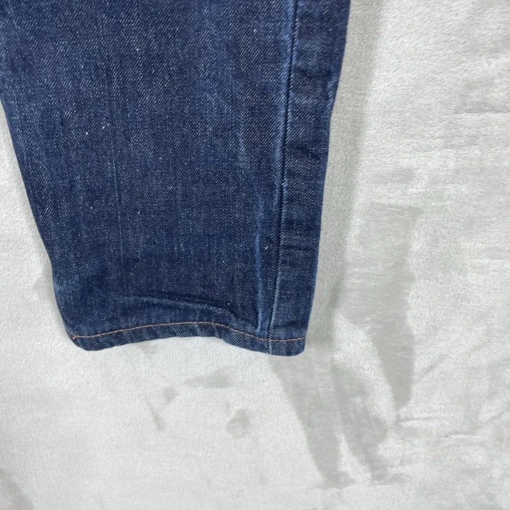 Naked & Famous Jeans Mens 34 (fit 36x33) Raw Dark Denim Button Fly Non-Selvedge